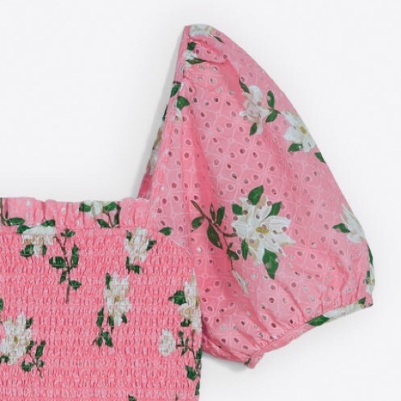 Draper James Puff Sleeve Babydoll Dress in Magnolia - Picture 4 of 7